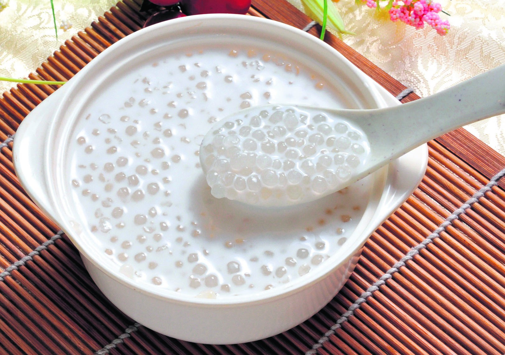 广式糖水“香芋椰汁西米露”，煮西米时一定要注意这点，好喝香甜 - 哔哩哔哩