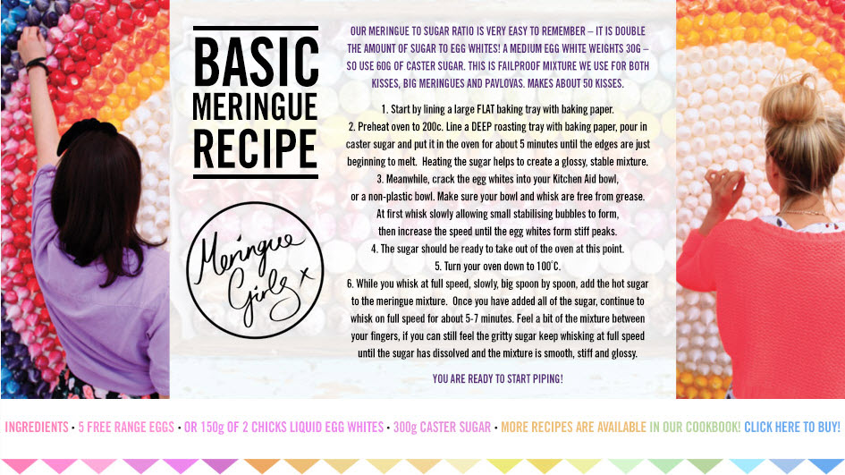Credits to the Meringue Girls: Taken directly from their website. Be sure to check out their work of art!